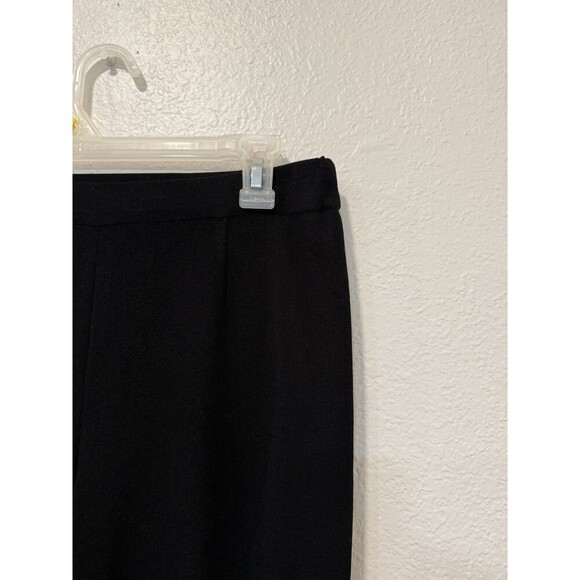Exclusively Misook Pants Womens Black Acrylic Straight Leg Pull On Sz PS - Picture 3 of 4